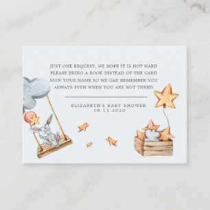 Leuke Bunny Clouds Baby shower Behuizing Kaart