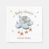 Leuke Bunny Clouds en Stars Baby shower Servet (Voorkant)
