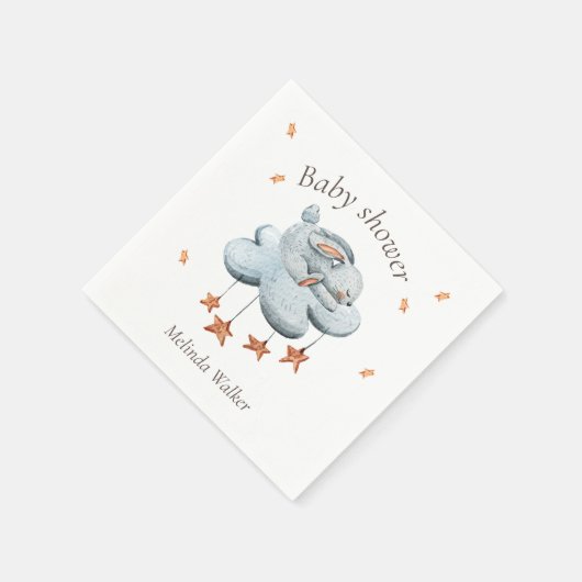 Leuke Bunny Clouds en Stars Baby shower Servet (Hoek)