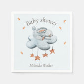 Leuke Bunny Clouds en Stars Baby shower servetten (Voorkant)