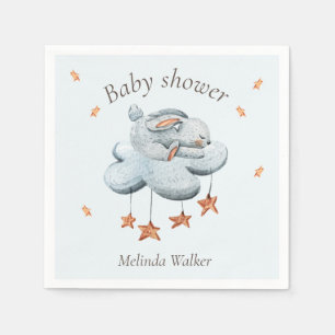 Leuke Bunny Clouds en Stars Baby shower servetten