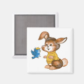 Leuke Bunny en Bluebird Magnet (Voorkant / Achterkant)