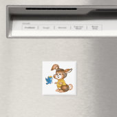 Leuke Bunny en Bluebird Magnet (Insitu (Vaatwasser))