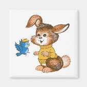 Leuke Bunny en Bluebird Magnet (Voorkant)