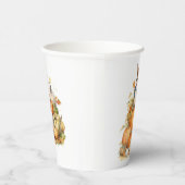 Leuke Bunny en pompoenen Herfst Verjaardag Papieren Bekers (Rechts)