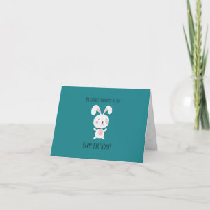 Leuke bunny Gevouwen Verjaardag Kaart Kaart voor k