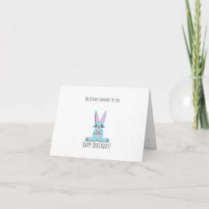 Leuke bunny Gevouwen Verjaardag Kaart Kaart voor k