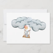 Leuke Bunny In The Clouds Baby shower Invitation (Achterkant)