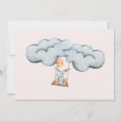 Leuke Bunny In The Clouds Baby shower Invitation (Achterkant)
