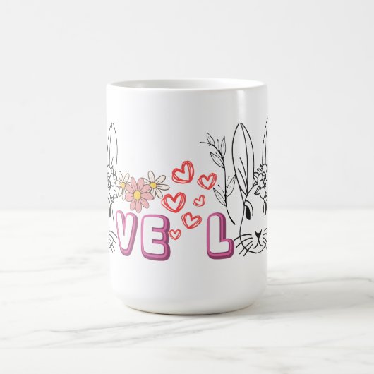 Leuke bunny love mok (Center)