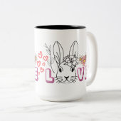 Leuke bunny love mok (Voorkant rechts)