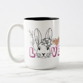 Leuke bunny love mok (Links)