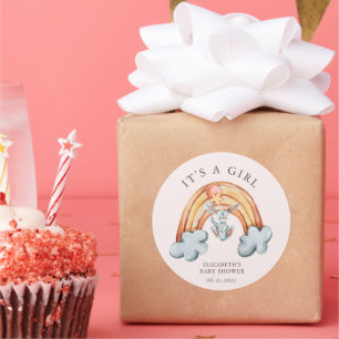 Leuke Bunny Rainbow Het is een Boy Sticker