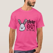 Leuke Bunny Shout Out Unisex T-shirt, Pasen Gift, T-shirt (Voorkant)