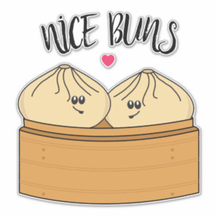 Leuke Buns Cheeky Chat Up Dumplings Eten Pun Sticker
