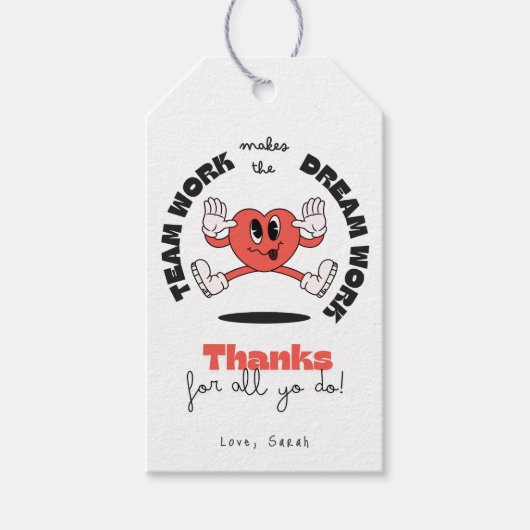 Leuke Business Team Medewerker Collega Dank u Cadeaulabel (Voorkant)