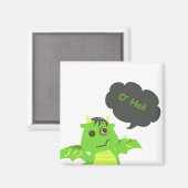 Leuke Button Eyed Zombie Dragon Magneet (Voorkant / Achterkant)