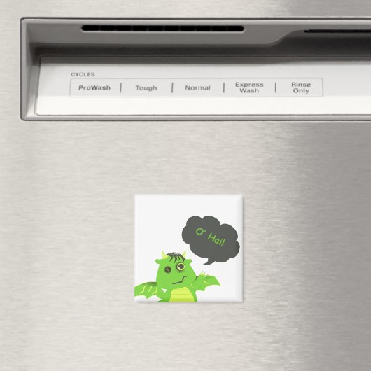 Leuke Button Eyed Zombie Dragon Magneet (Insitu (Vaatwasser))