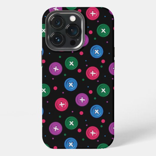 Leuke Buttonnen & Stippen iPhone Hoesje (Achterkant)