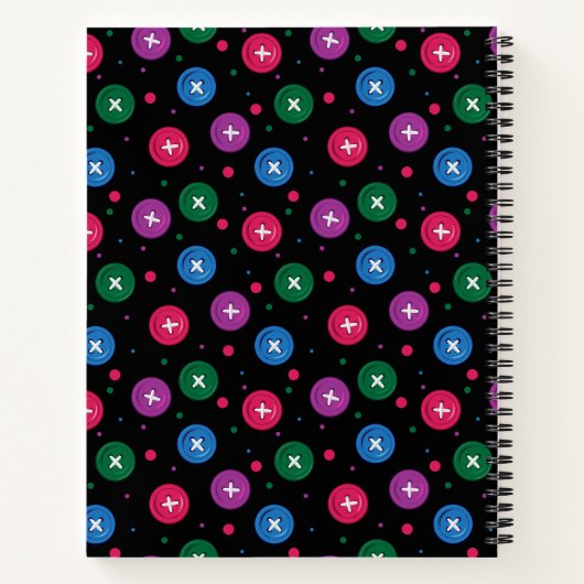 Leuke Buttonnen & Stippen Notitieboek (Achterkant)