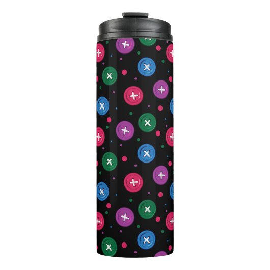 Leuke Buttonnen & Stippen Thermosbeker (Voorkant)