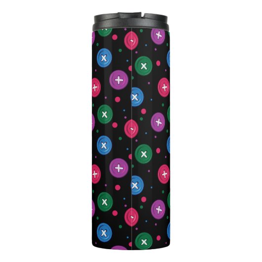 Leuke Buttonnen & Stippen Thermosbeker (Achterkant)