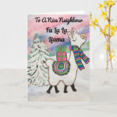 Leuke buurman Fa La Llama Vakantie Kaart (Gele Bloem)