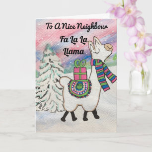 Leuke buurman Fa La Llama Vakantie Kaart
