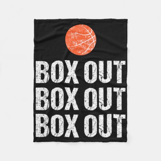 Leuke Bysketbyll Coach Box Out Quote Grunge Grafis Fleece Deken (Voorkant)