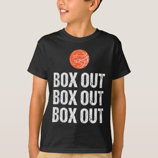 Leuke Bysketbyll Coach Box Out Quote Grunge Graphi T-shirt (Voorkant)
