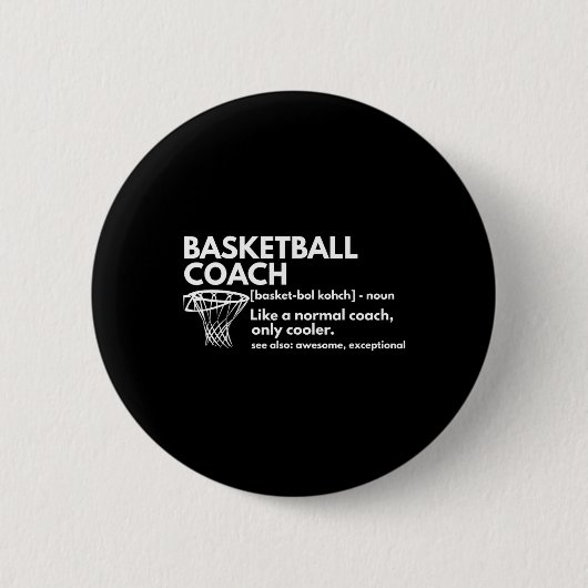 Leuke Bysketbyll Coach Definitie Coaching Gift Ronde Button 5,7 Cm (Voorkant)