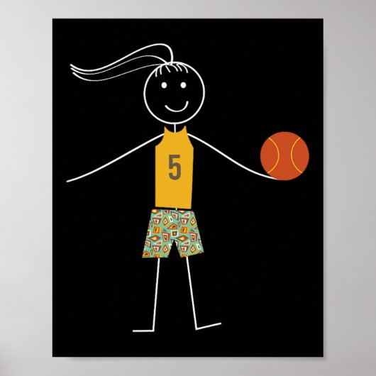 Leuke Bysketbyll Meisjes Bysketbyll Speler Poster (Voorkant)