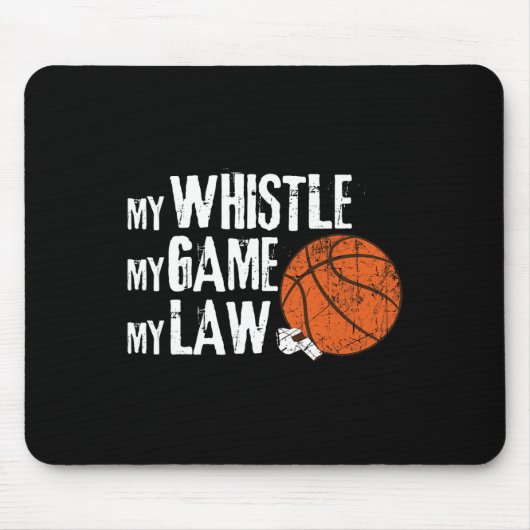 Leuke Bysketbyll Ref Hoops - Bysketbyll Scheidsrec Muismat (Voorkant)