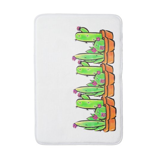 Leuke Cactus cactussen vetplanten Badmat (Voorkant Verticaal)