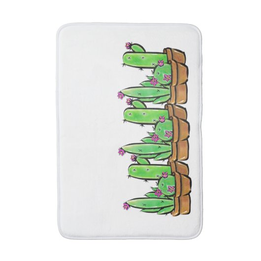 Leuke Cactus cactussen vetplanten Badmat (Voorkant Verticaal)