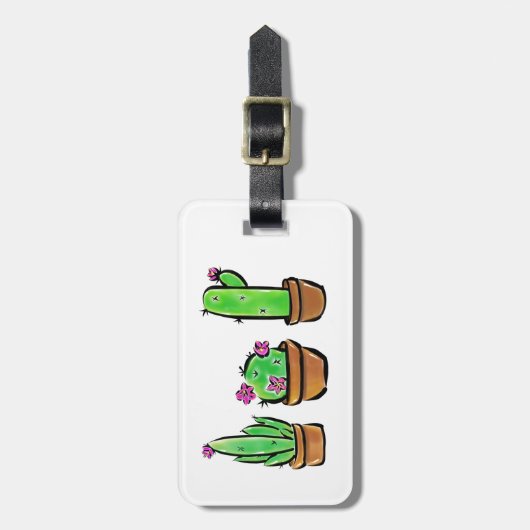 Leuke Cactus cactussen vetplanten Bagagelabel (Voorkant verticaal)