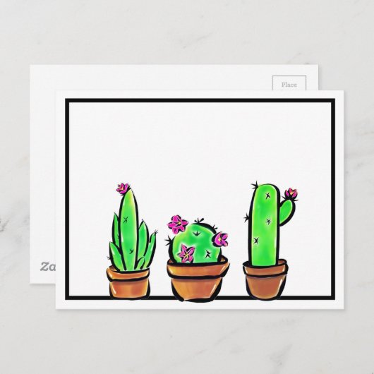 Leuke Cactus cactussen vetplanten Briefkaart (Voorkant / Achterkant)