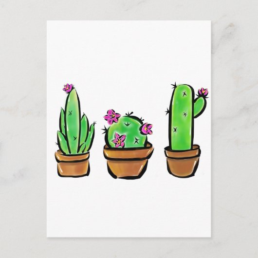 Leuke Cactus cactussen vetplanten Briefkaart (Voorkant)