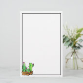 Leuke Cactus cactussen vetplanten Briefpapier (Staand voorkant)