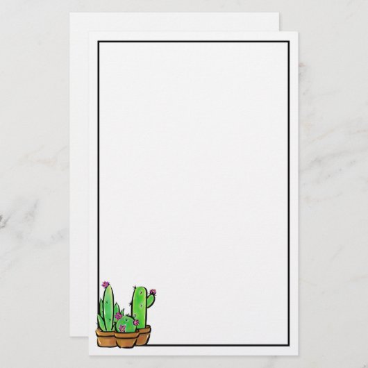 Leuke Cactus cactussen vetplanten Briefpapier (Voorkant / Achterkant)