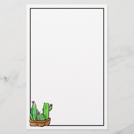 Leuke Cactus cactussen vetplanten Briefpapier (Voorkant)