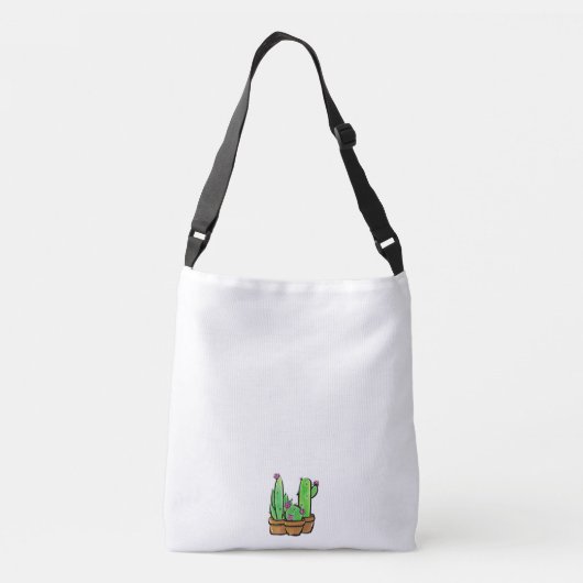 Leuke Cactus cactussen vetplanten Crossbody Tas (Achterkant)
