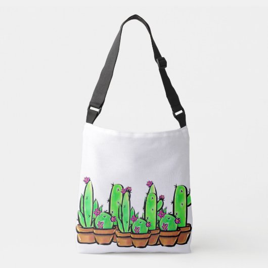 Leuke Cactus cactussen vetplanten Crossbody Tas (Voorkant)