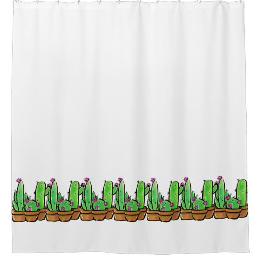 Leuke Cactus cactussen vetplanten Douchegordijn (Voorkant)