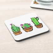 Leuke Cactus cactussen vetplanten Drankjes Onderzetter (Linkerzijde)