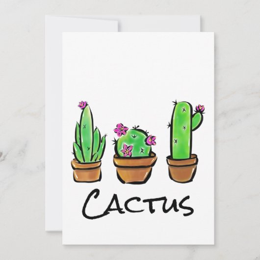 Leuke Cactus cactussen vetplanten Kaart (Voorkant)