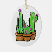 Leuke Cactus cactussen vetplanten Keramisch Ornament (Rechts)
