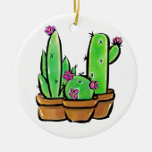 Leuke Cactus cactussen vetplanten Keramisch Ornament (Voorkant)