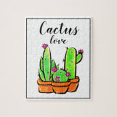 Leuke Cactus cactussen vetplanten Legpuzzel (Verticaal)