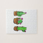 Leuke Cactus cactussen vetplanten Legpuzzel (Horizontaal)